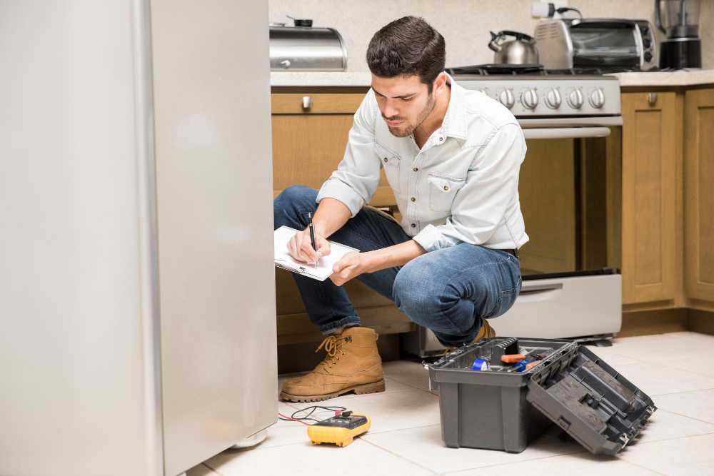 Sub-Zero repair San Francisco technician writing a service estimate